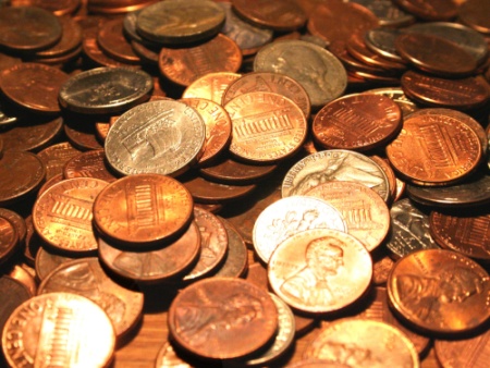 A photo of a bunch of pennies