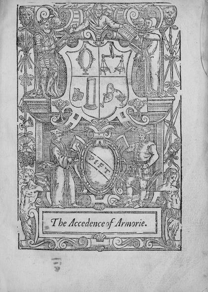 The title page, set within an allegorical border of the four cardinal virtues.