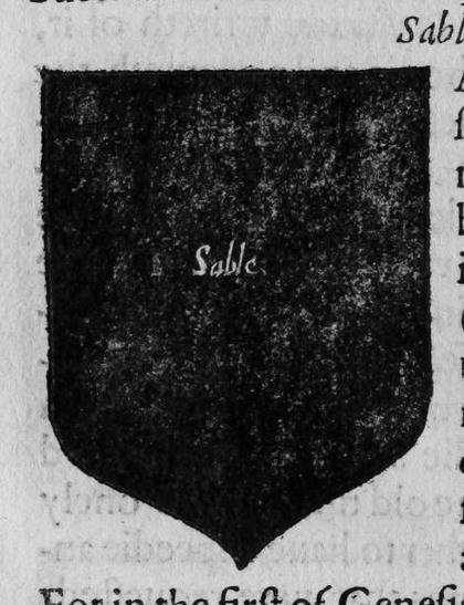 Sable: a black shield labelled Sable.