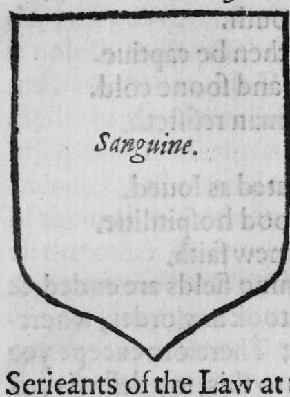 Sanguine: a shield labelled Sanguine.