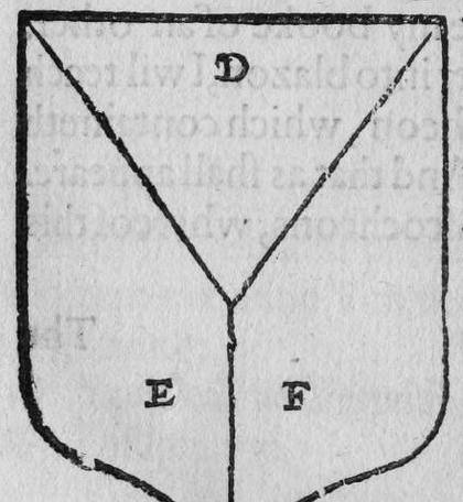 A shield marked D (chief point), E (dexter base point), F (sinister base point).