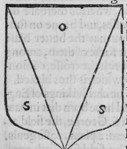 A shield per pile in point, marked O, S, S.