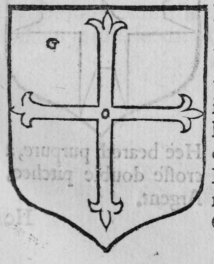 A shield bearing a cross patonce, marked G.