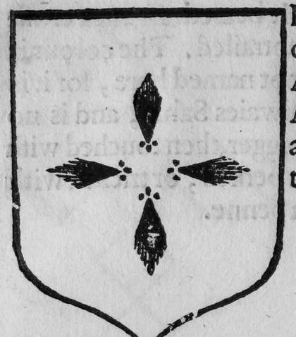 A shield bearing a cross of four ermine spots.
