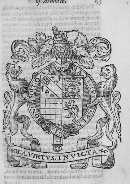 The achievement of Thomas Lord Howard, Duke of Norfolk.