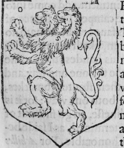 A shield Or, a lion with two heads rampant, marked O.