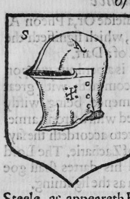 A shield Sable, a helm, marked S.
