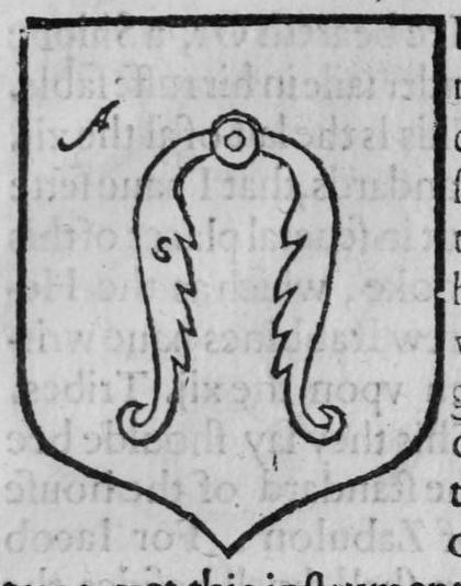 A shield Argent, a barnacle, marked A.
