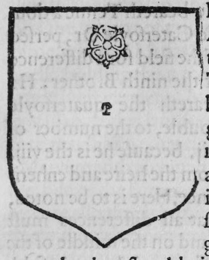 A shield Purpure, a rose, marked P.