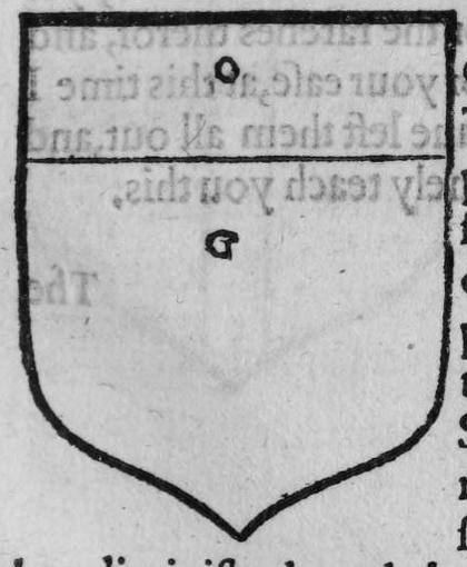 A shield Gules, a chief, marked O, G.