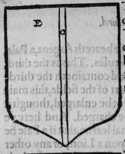 A shield Ermine, an endorse, marked E, G.