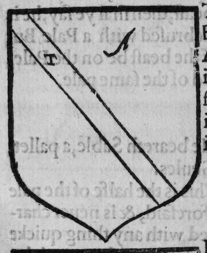 A shield Verte, a bend, marked V, A.