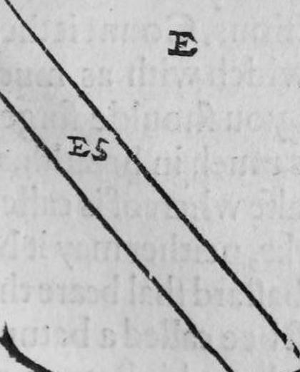 A shield Ermine, a bendlet, marked E, ES.