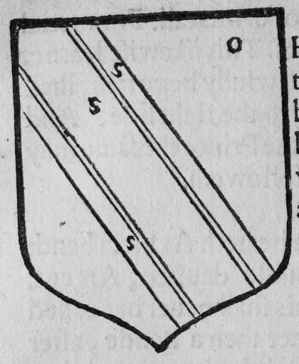 A shield Or, a bend between two cotises, marked O, S, S, S.