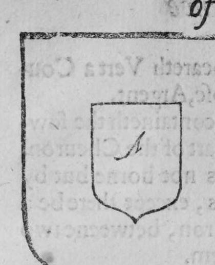 A shield Tenne, an inescutcheon, marked A.