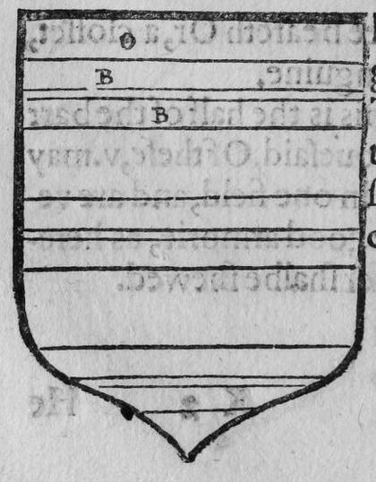 A shield Or, three bars gemelles, marked O, B.
