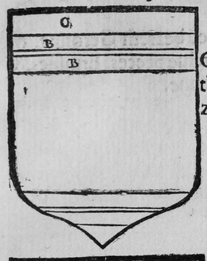 A shield Or, two bars gemelles, marked O, B, B.