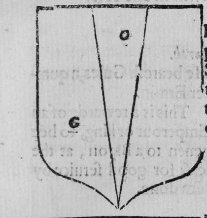 A shield Gules, a pile in point, marked O, G.