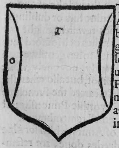 A shield Or, two flaunches, marked T, O.