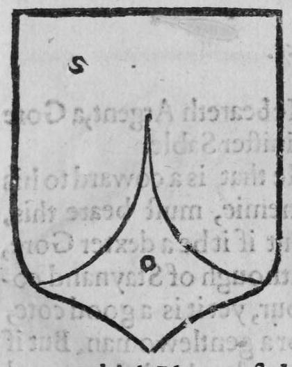 A shield Sable, a point in point, marked S, O.