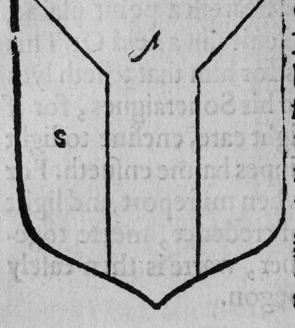 A shield Argent, two gussets, marked A, S.