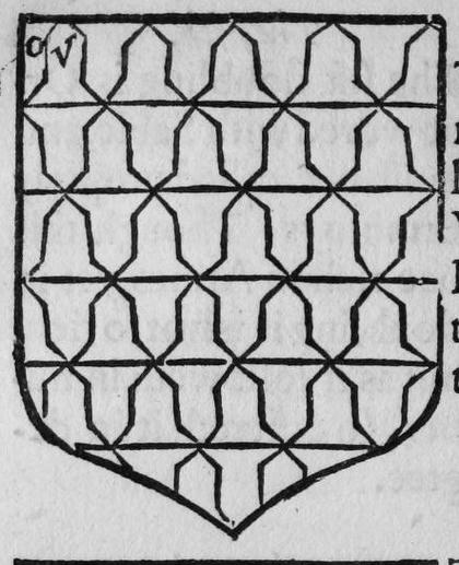 A shield Verry (Or and Vert).